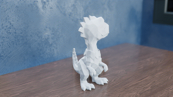 Low Poly Dino — miniatura 3