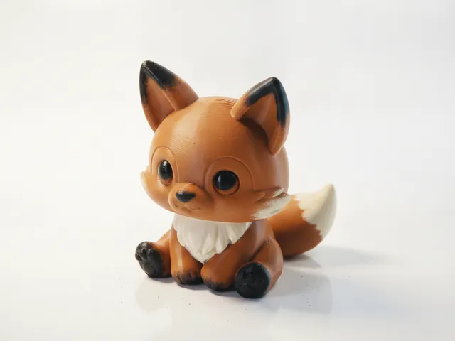 Cute Fox Figurine Chibi Animal 3D Printable