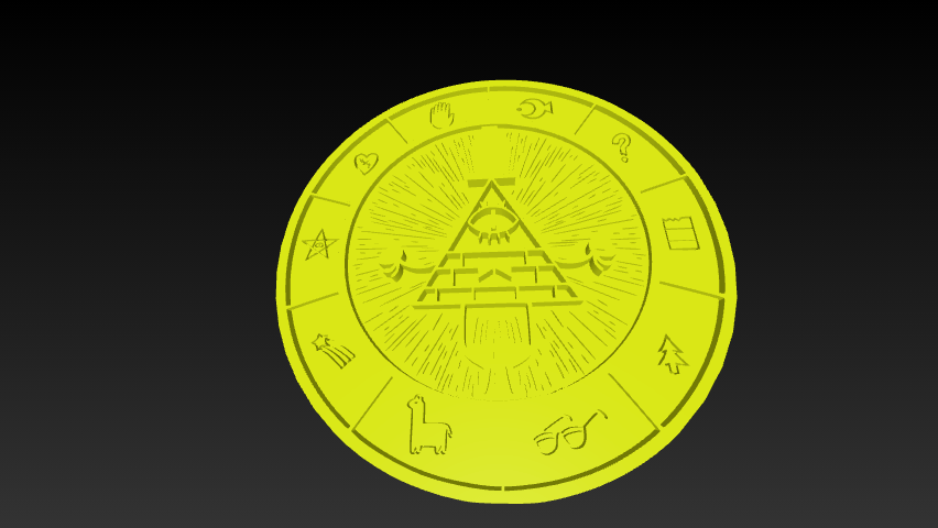 The Bill Cipher Zodiac wall hanger