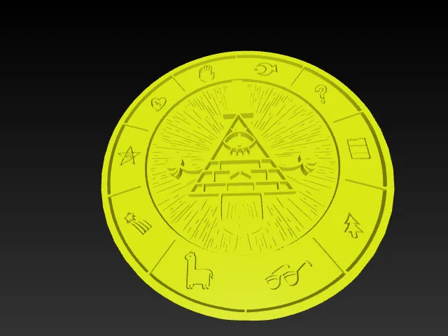 The Bill Cipher Zodiac wall hanger