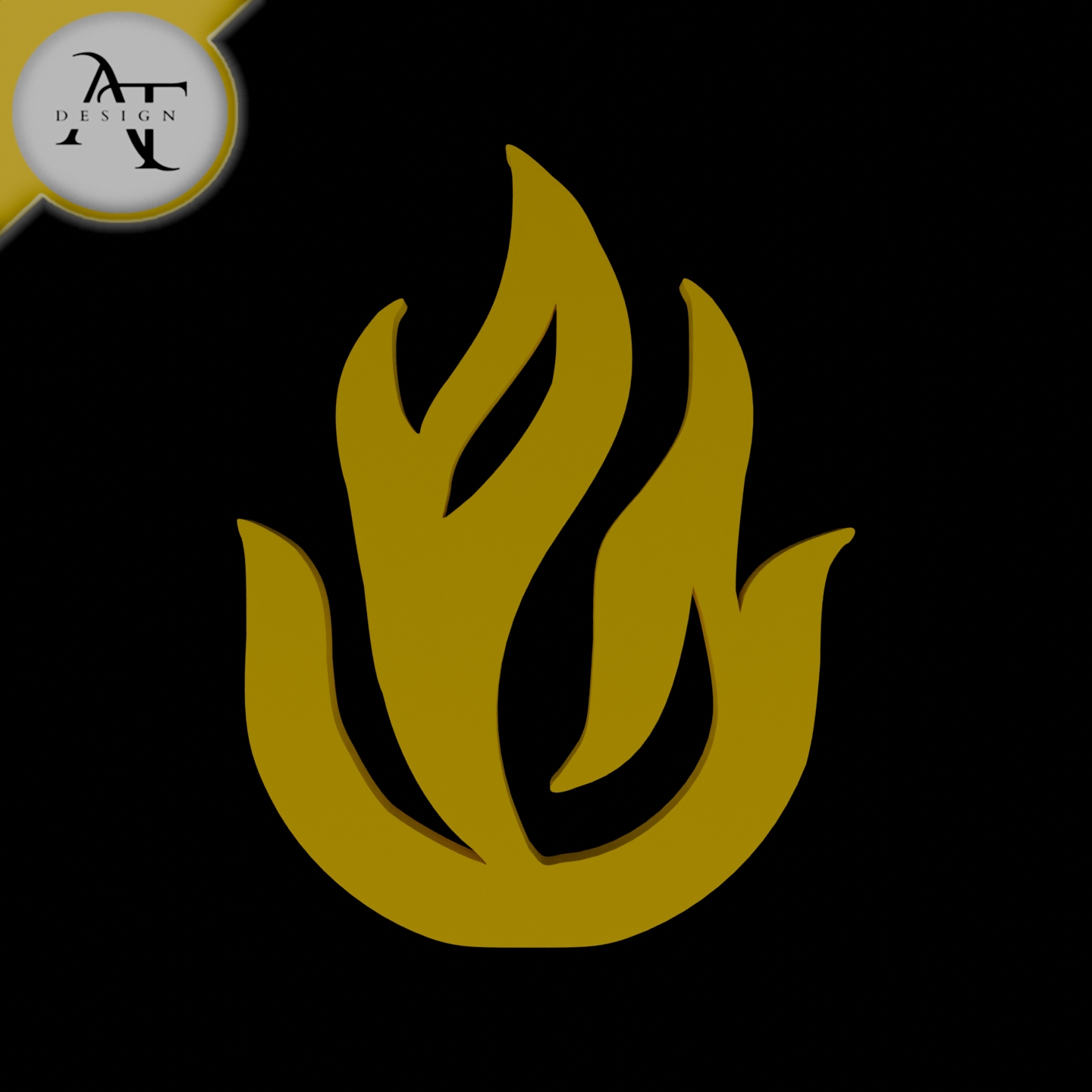 Simple Flame Symbol - 2D Art