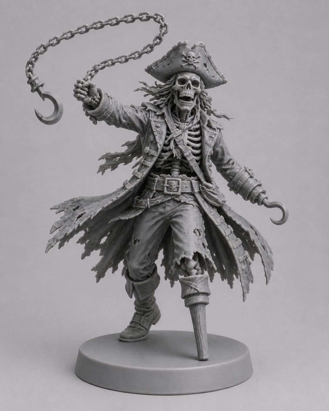 Piraten-Skelett mit Kettenwaffe/Pirate skeleton with chain weapon
