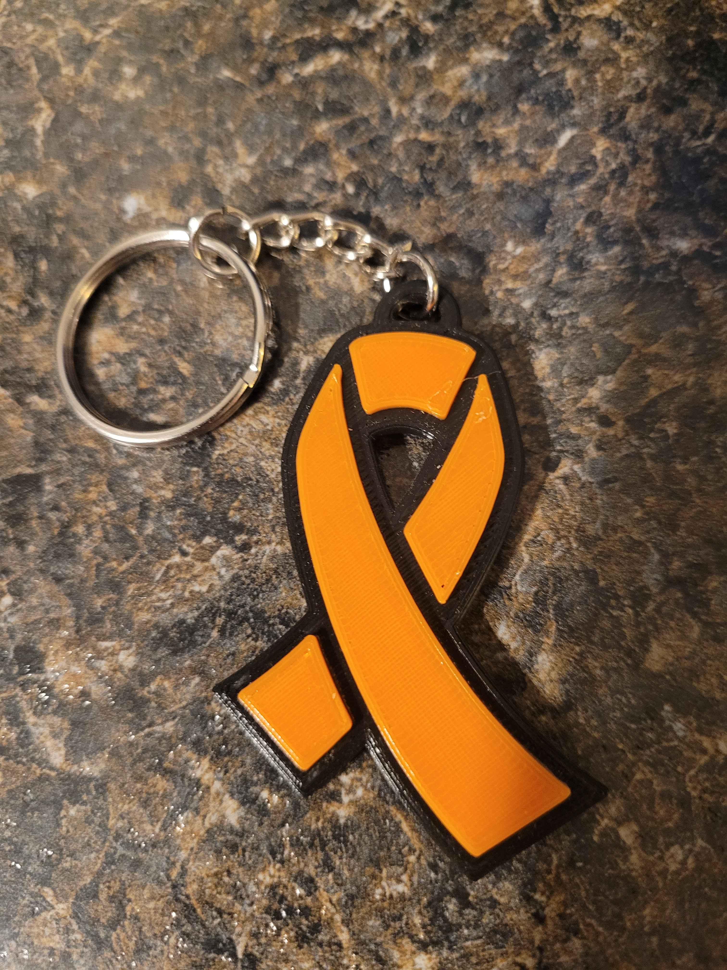 Cancer Ribbon Keychain