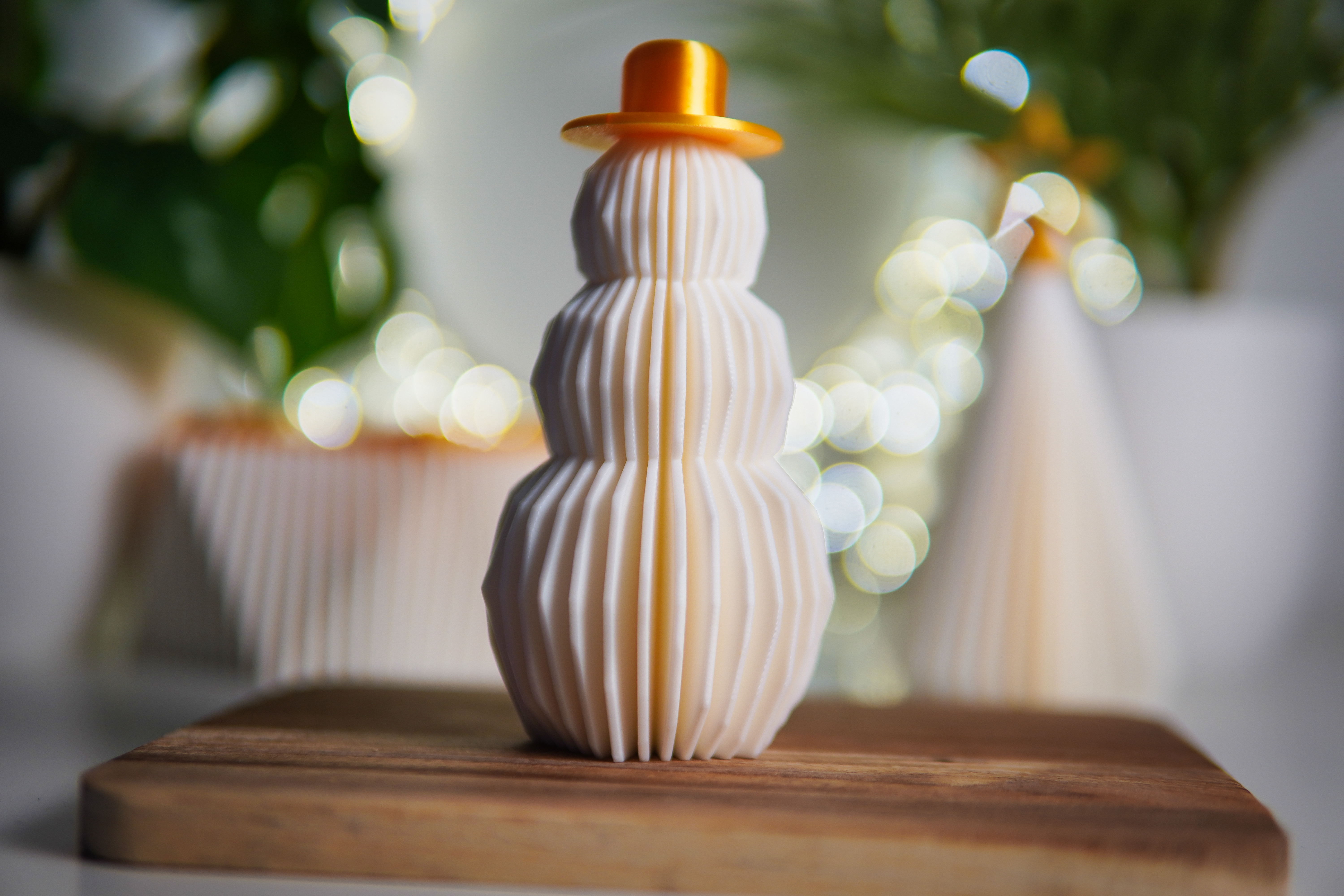 Geometric Snowman Table Decor