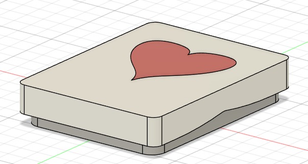 Caja para cartas con el logo del corazon de poker