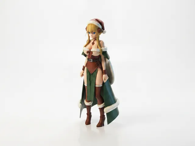 Christmas Anime Girl Figurine Female 3D Printable