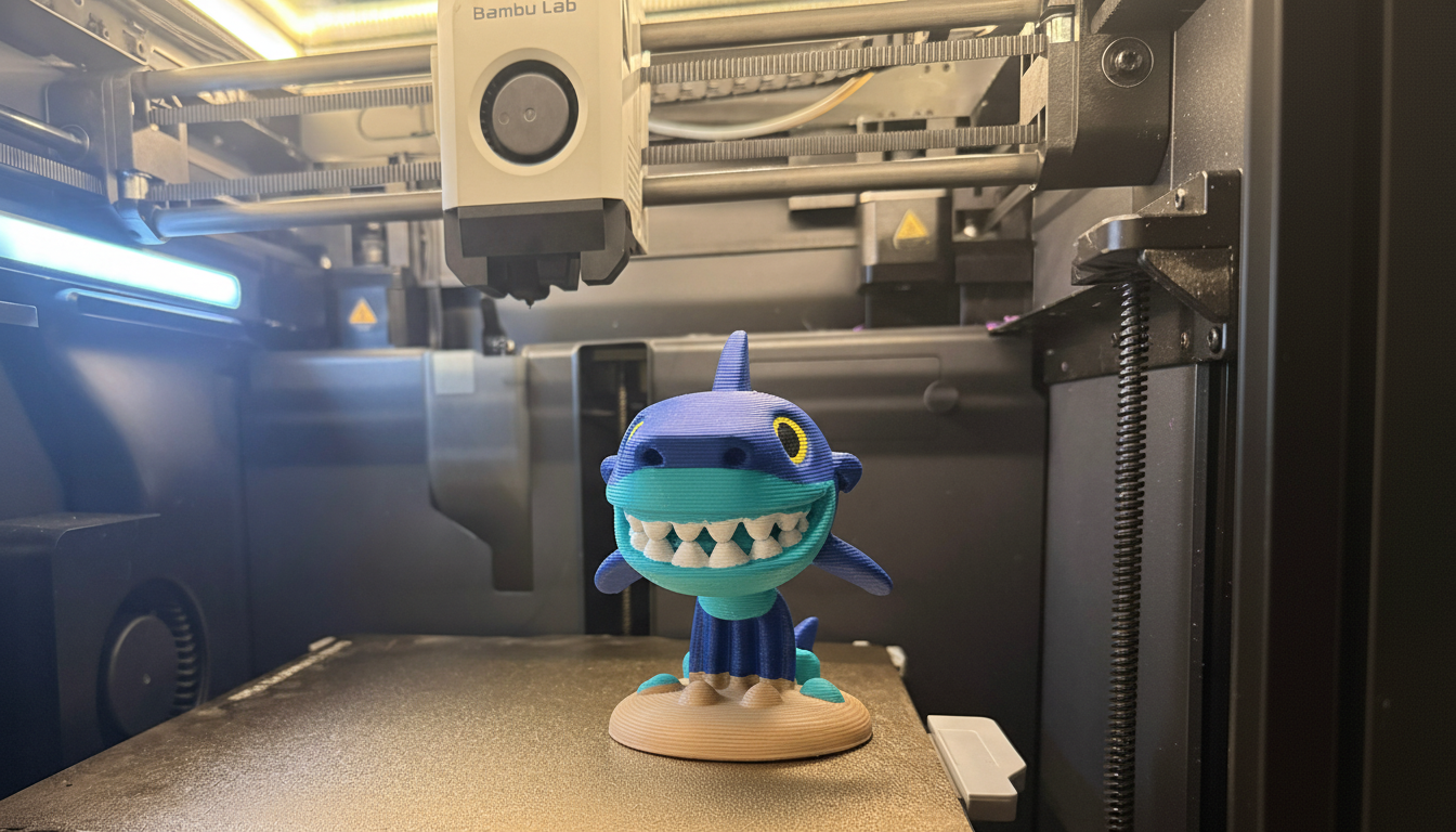 Cute Shark Skeleton - Whimsical Marine Fossil
