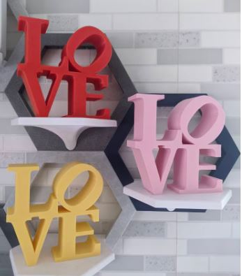 LOVE word art sculpture, Robert Indiana inspired