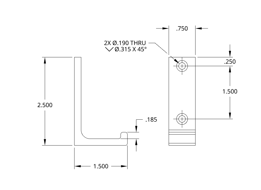 Miniatura 2 do modelo 3D Parametric Simple Wall Hook