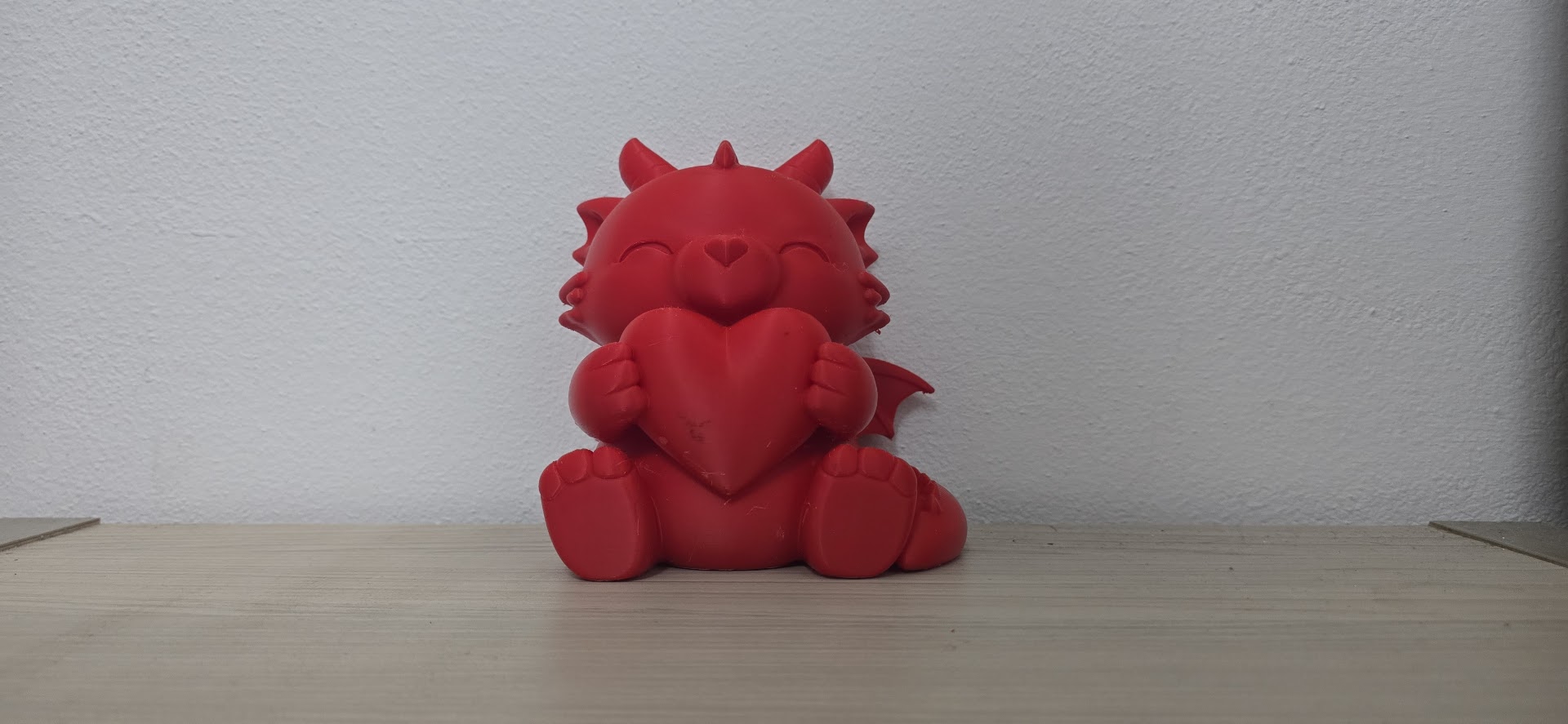 Cute Valentine Dragon with Heart Statue