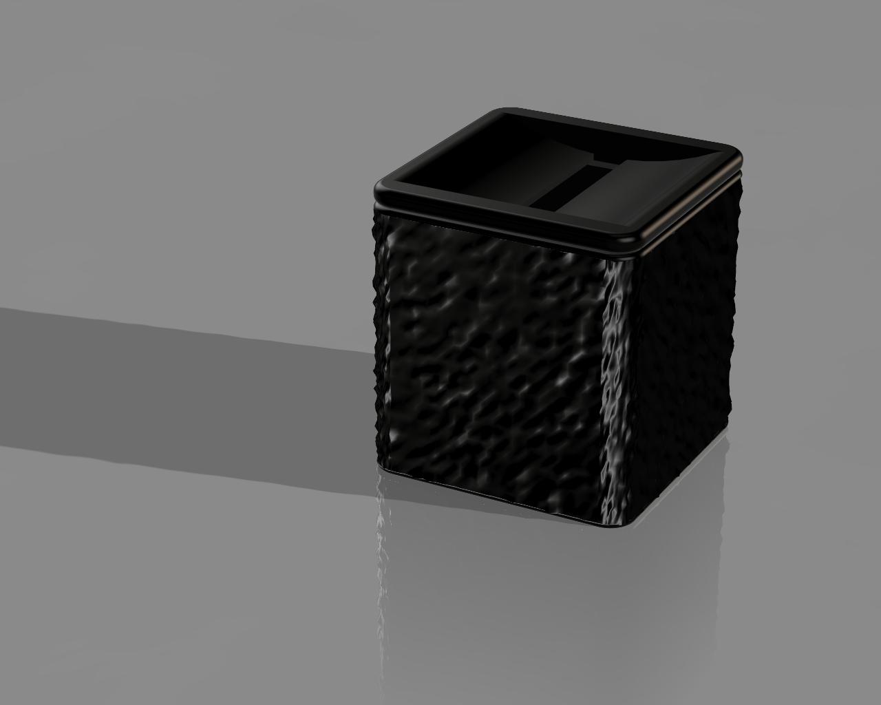Minimal Square box / Vape Ashtray – stone texture