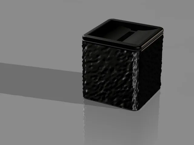 Minimal Square box / Vape Ashtray – stone texture