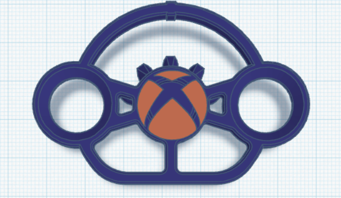 Xbox One controller mini wheel logo mod 3D model thumbnail