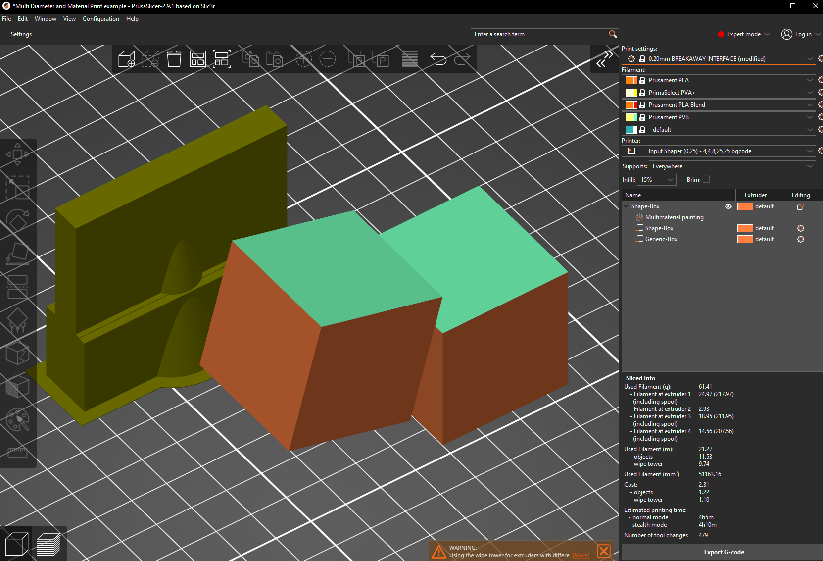 EXAMPLE: Multi-Diameter/Height/Material Print — miniatura 2
