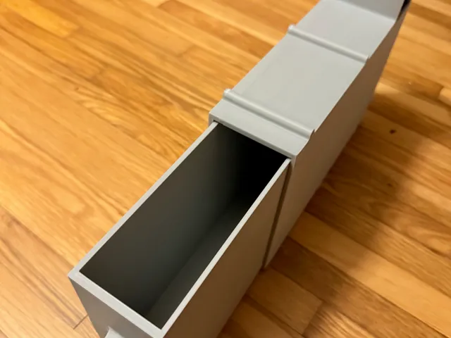 Poop Bin with removable waste bucket left side