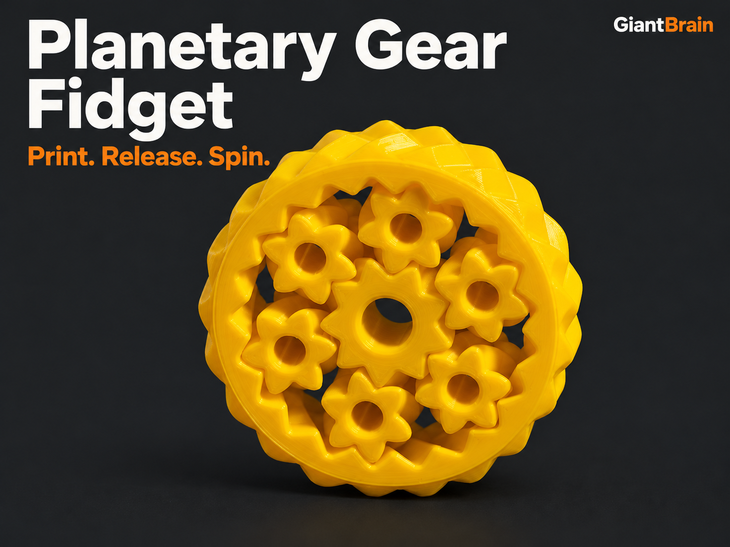 Planetary Gear Fidget – Print-in-Place