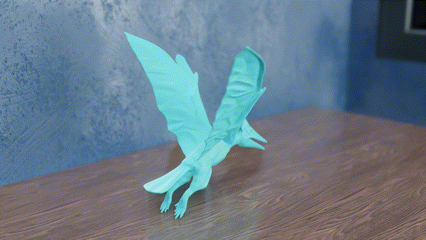 Miniatura 3 do modelo 3D Low Poly Pterodactyl