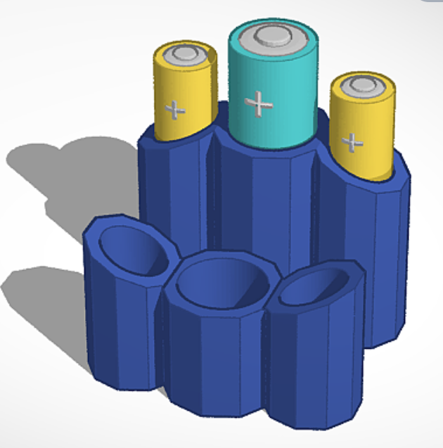 Miniatura 4 do modelo 3D AA & AAA Battery Case