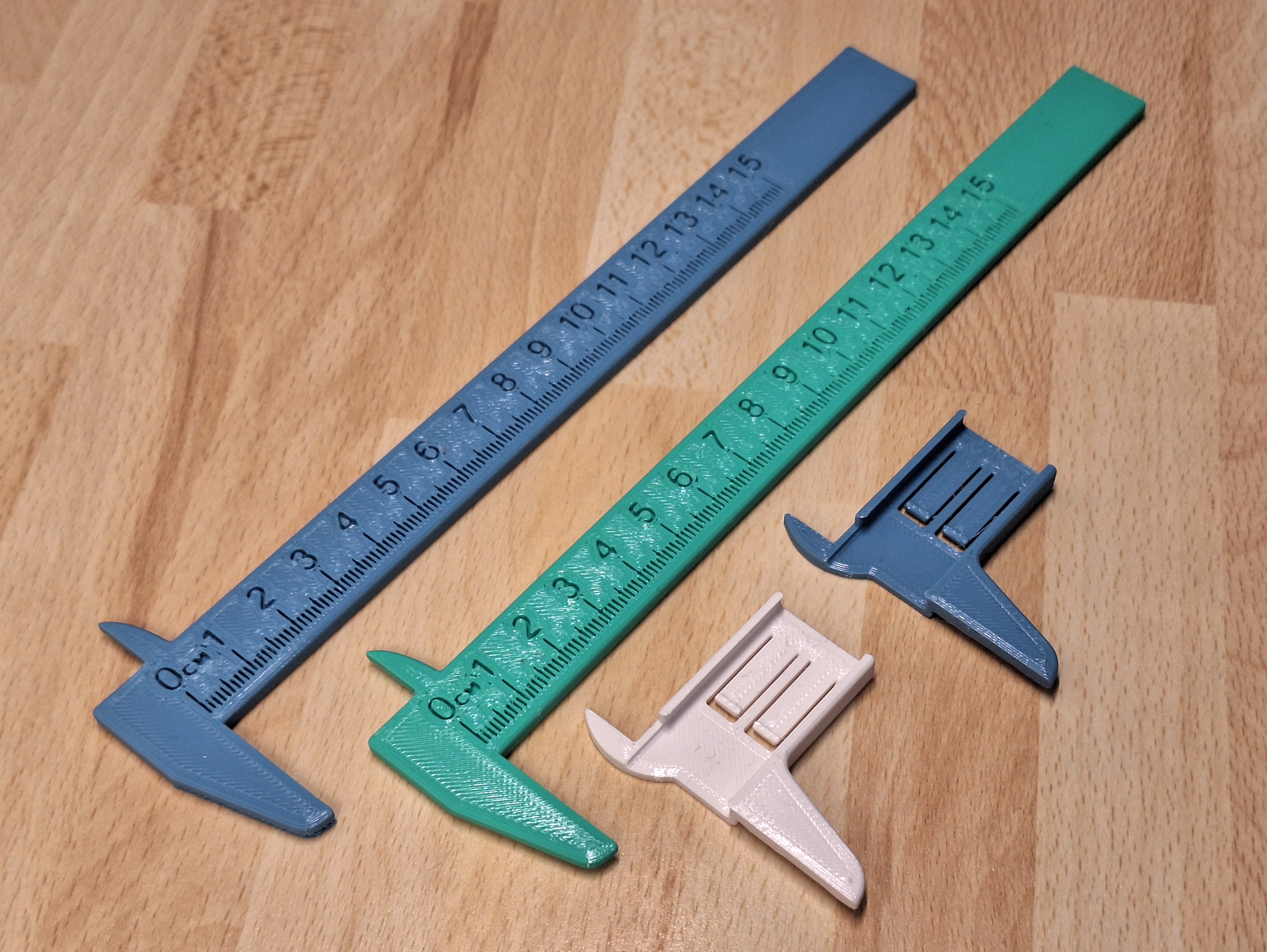 Improved slider for vernier caliper (spring loaded)