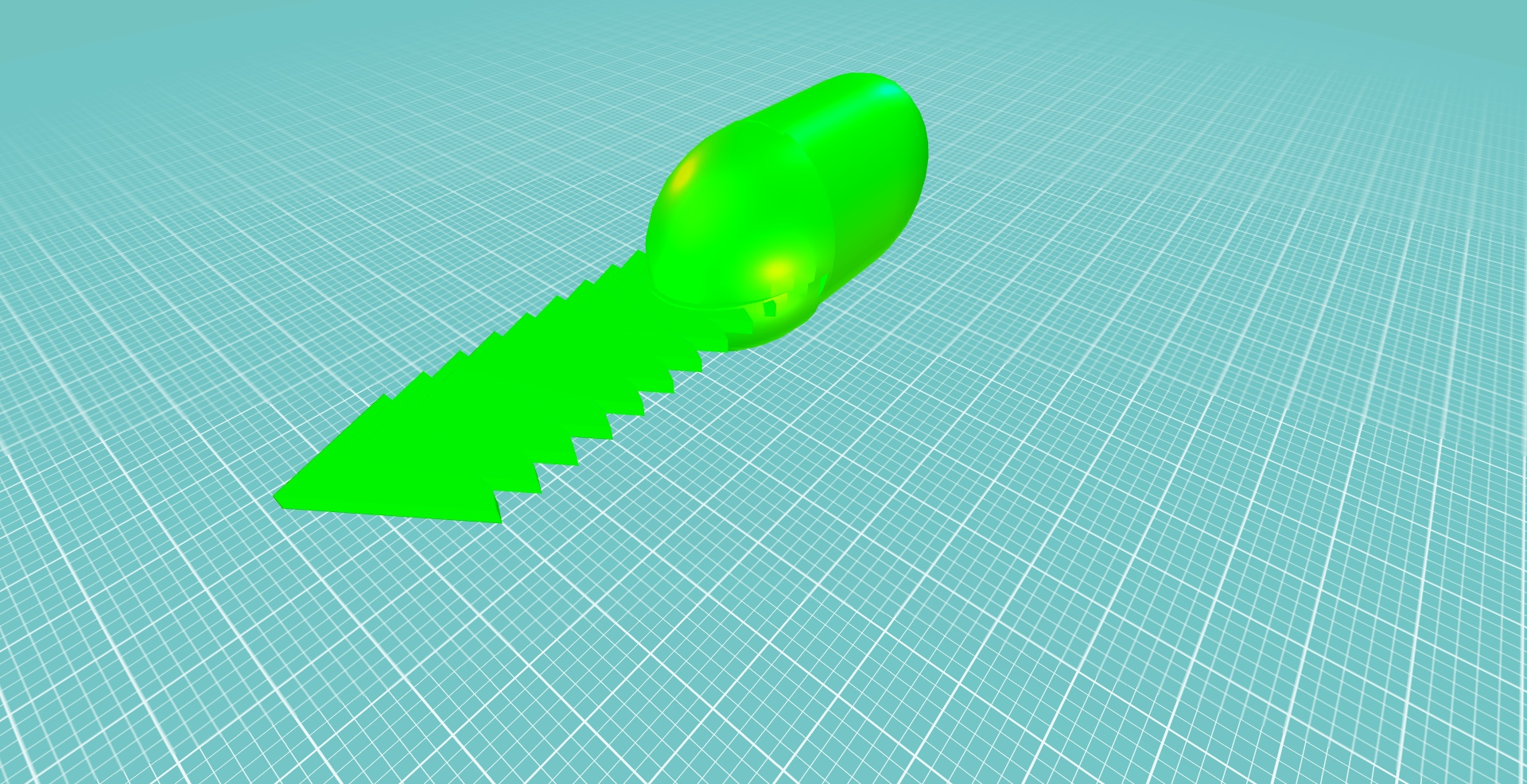 sabotage a watermelon knife 3D model