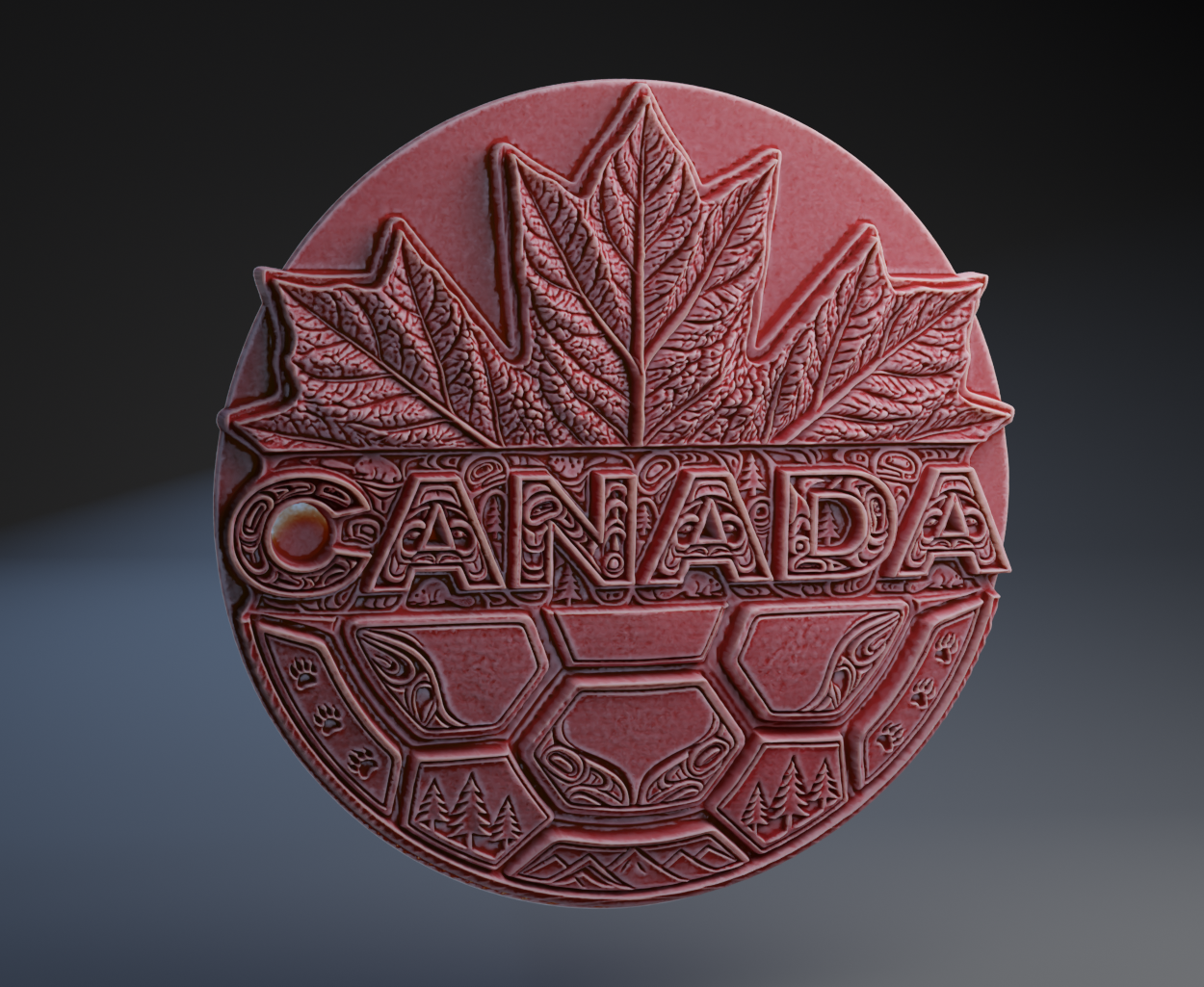 Canada Soccer – Les Rouges National Team Crest (Bas-Relief Edition) : World Cup 2026