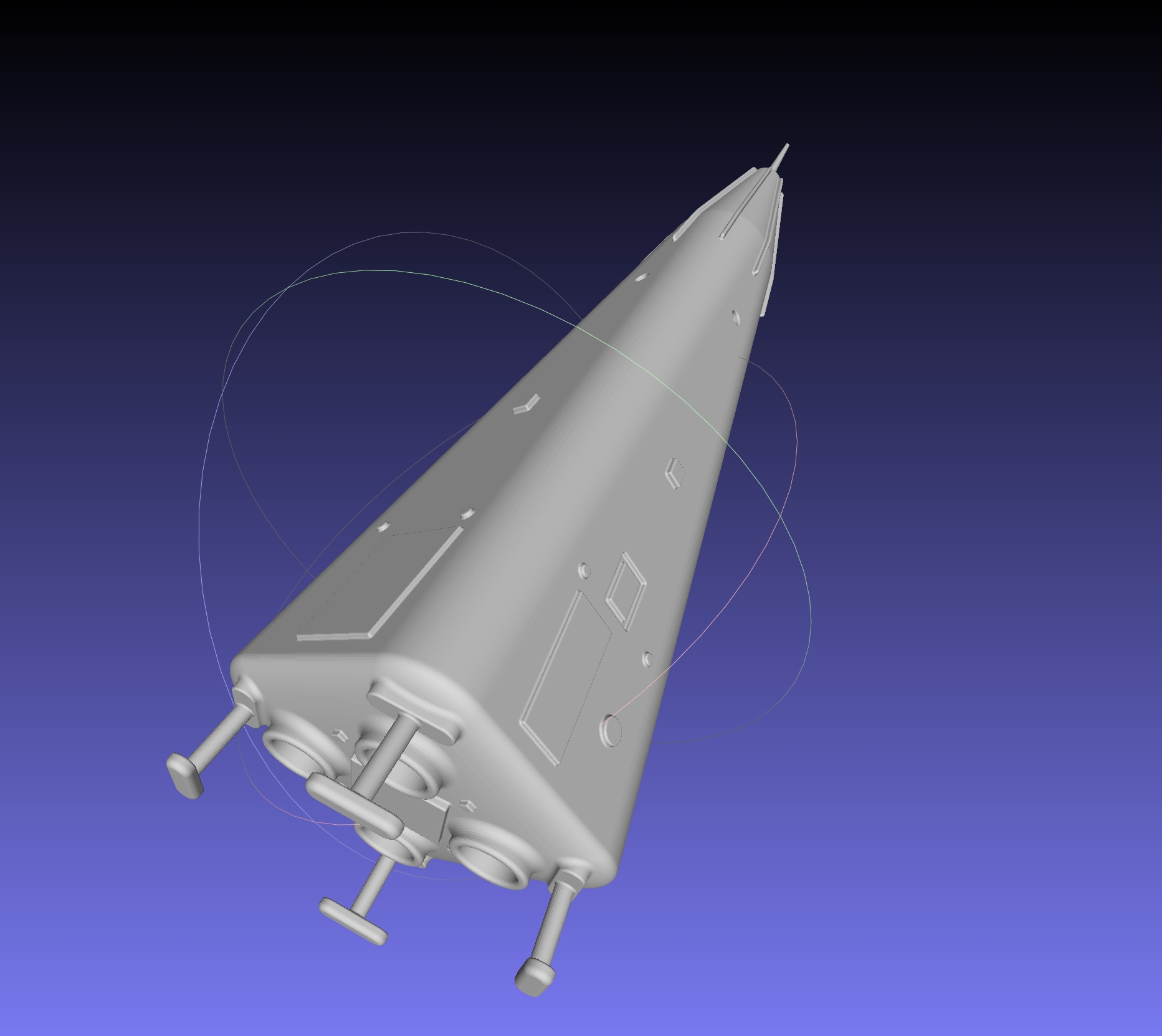 Delta Clipper MD DC-X Printable Miniature