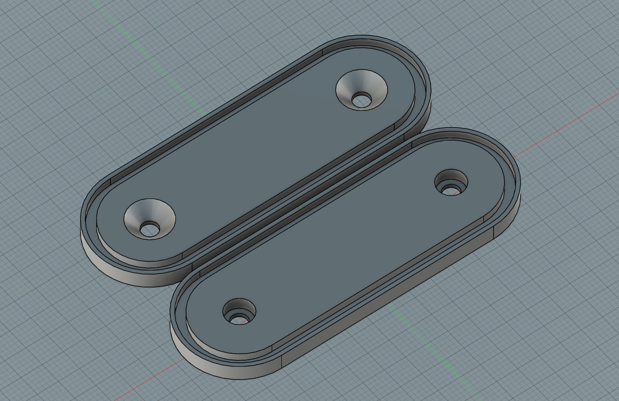 Privacy Door Slider - Backside with Mounting Holes