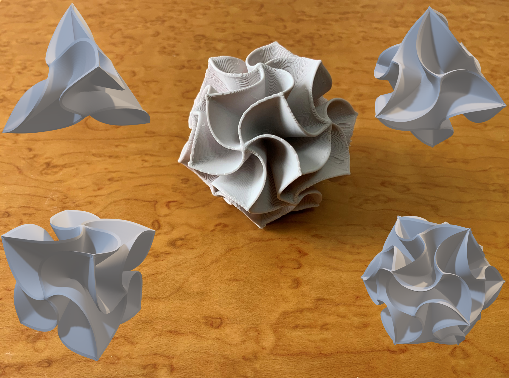 Spidron - Platonic Solid - Tetrahedron, Cube, Octahedron, Dodecahedron, Icosahedron