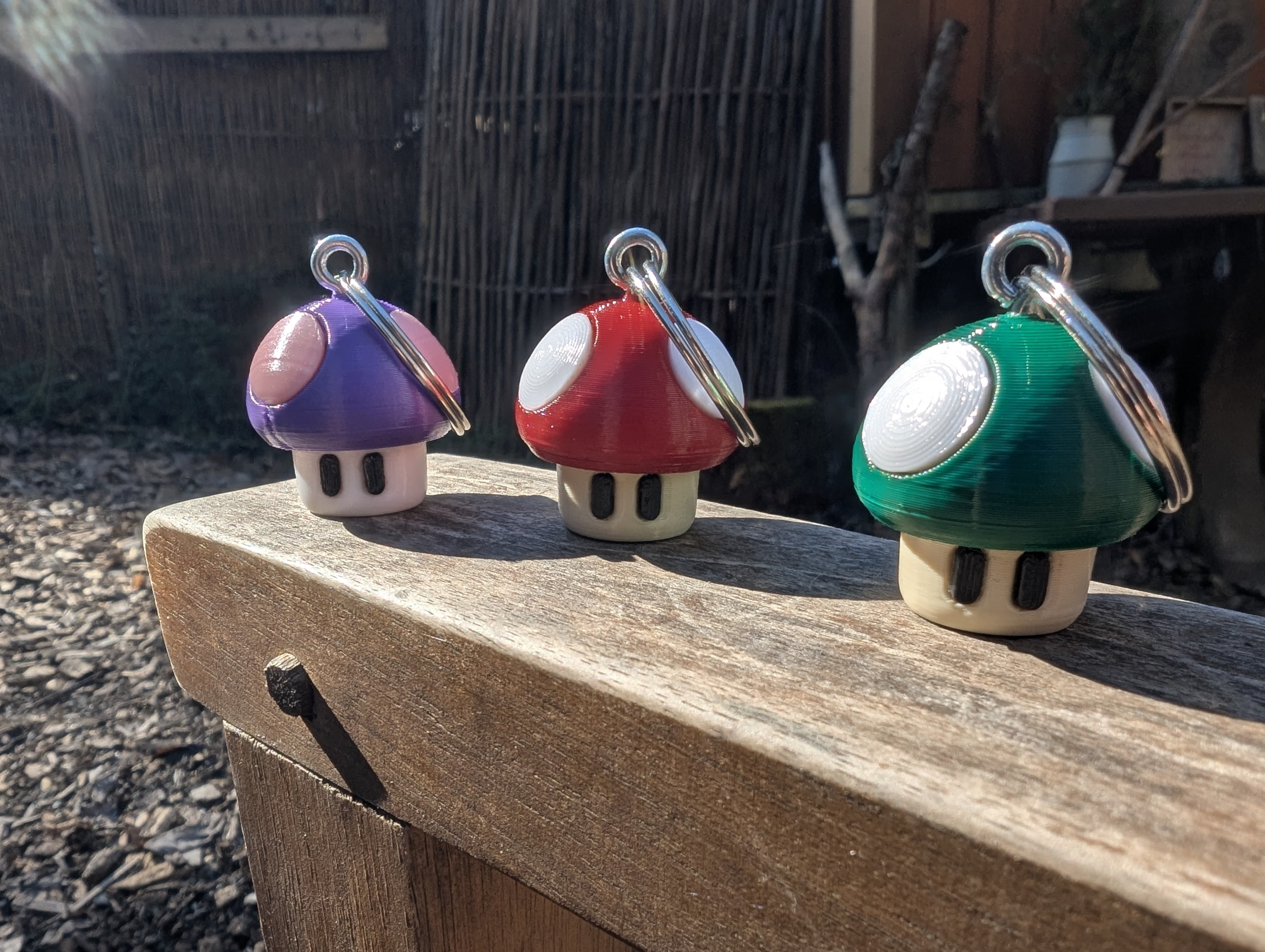 Super Mushroom Keychains