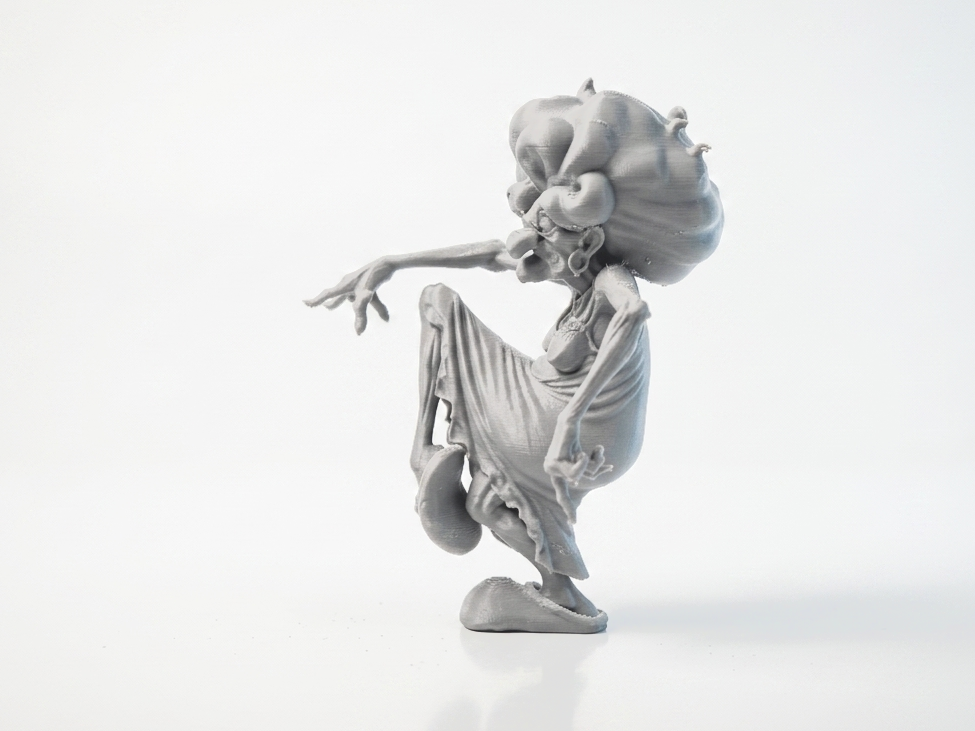 Old Lady Dancing Figurine Female Character 3D Printable