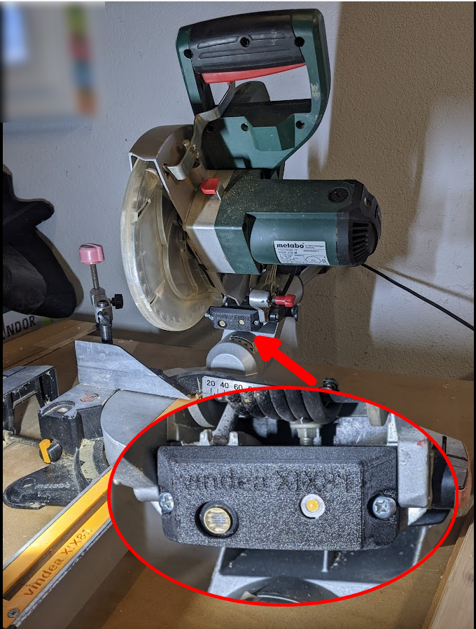 Protection laser et LED scie à onglet Metabo/Cover lighting for Metabo Crosscut Saw