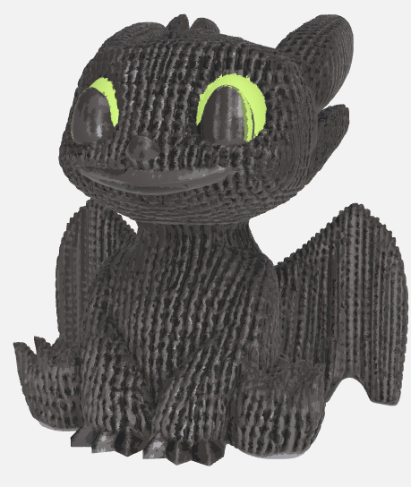 Toothless statue