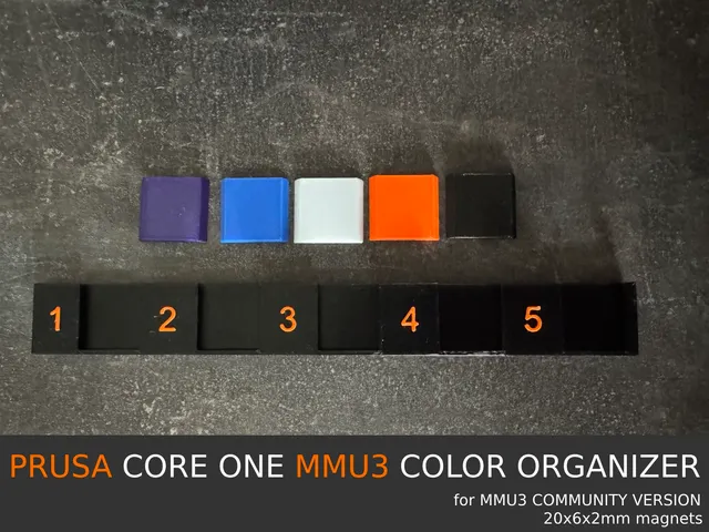 MMU3/INDX Color Organizer using 20x6x2mm magnets
