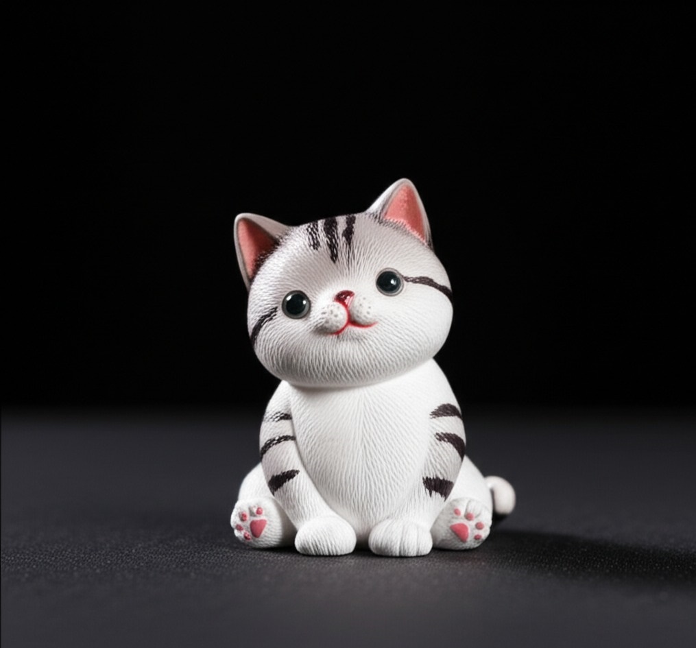 Cute Sitting Cat Figurine