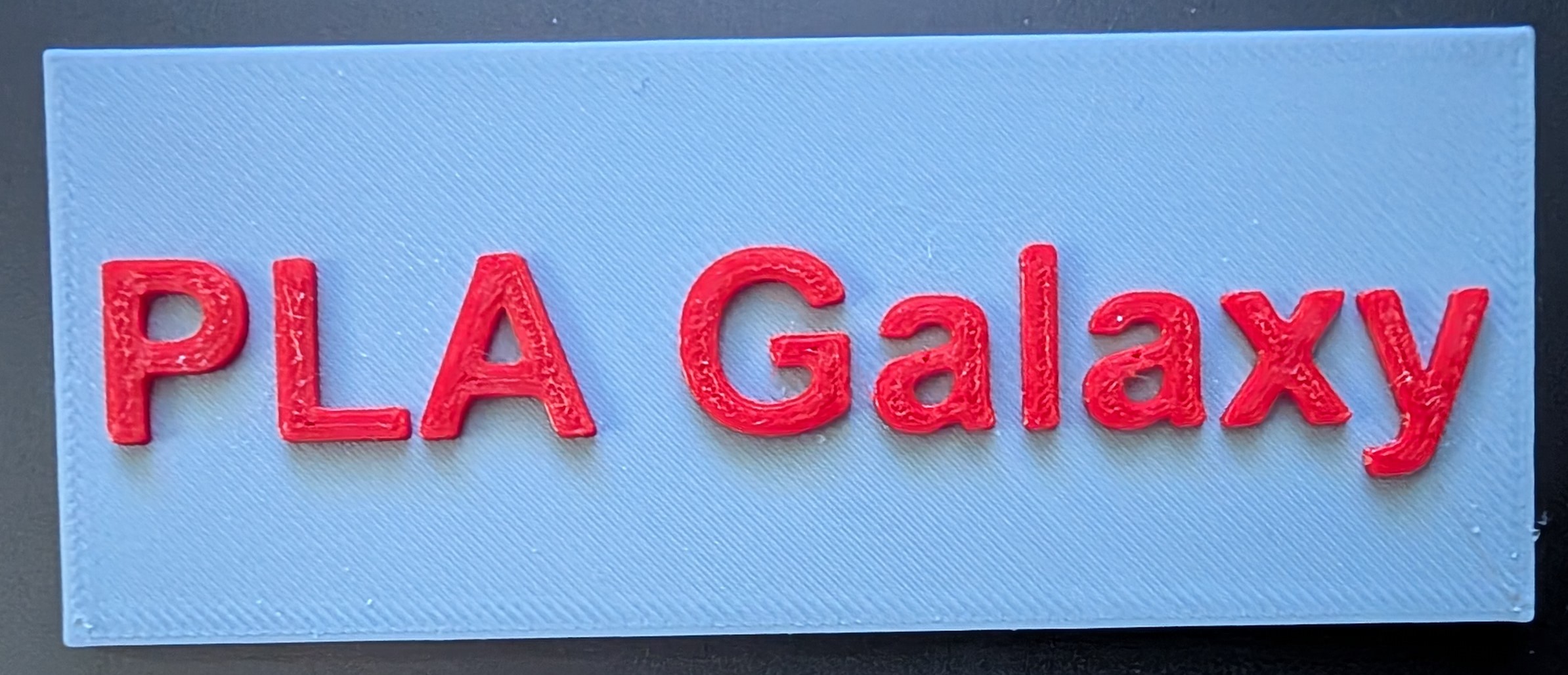 Galaxy PLA filament sign