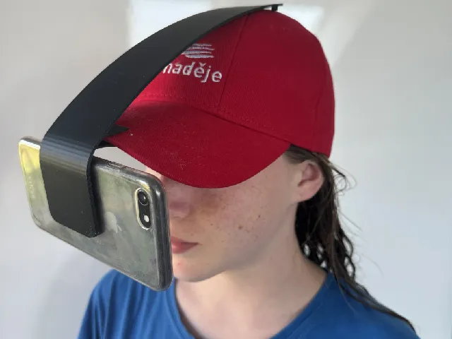 Mobile holder for your cap (handy for POV videos)