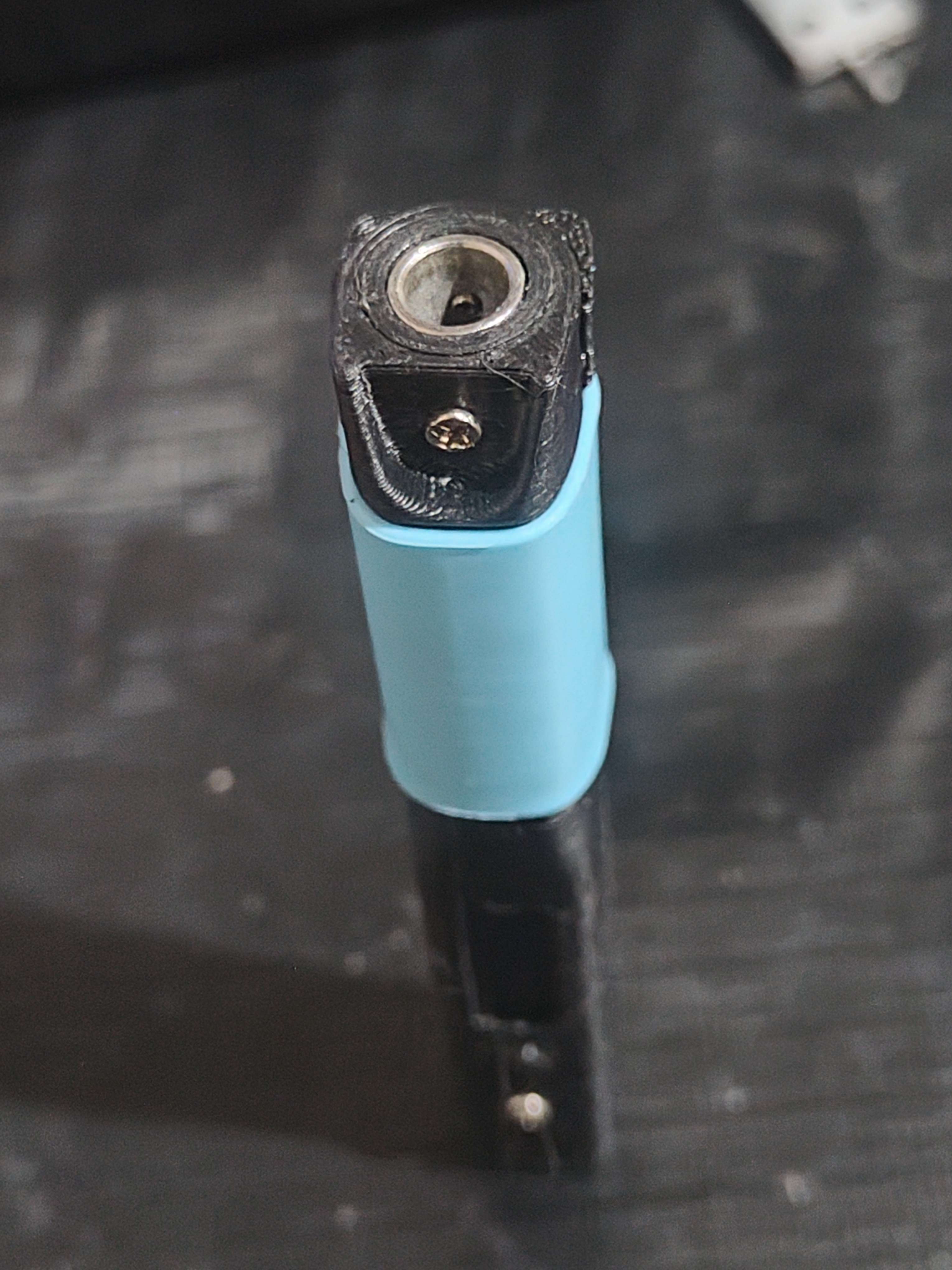 Use original cylinder that holds the Pinecil iron tip and grounding.