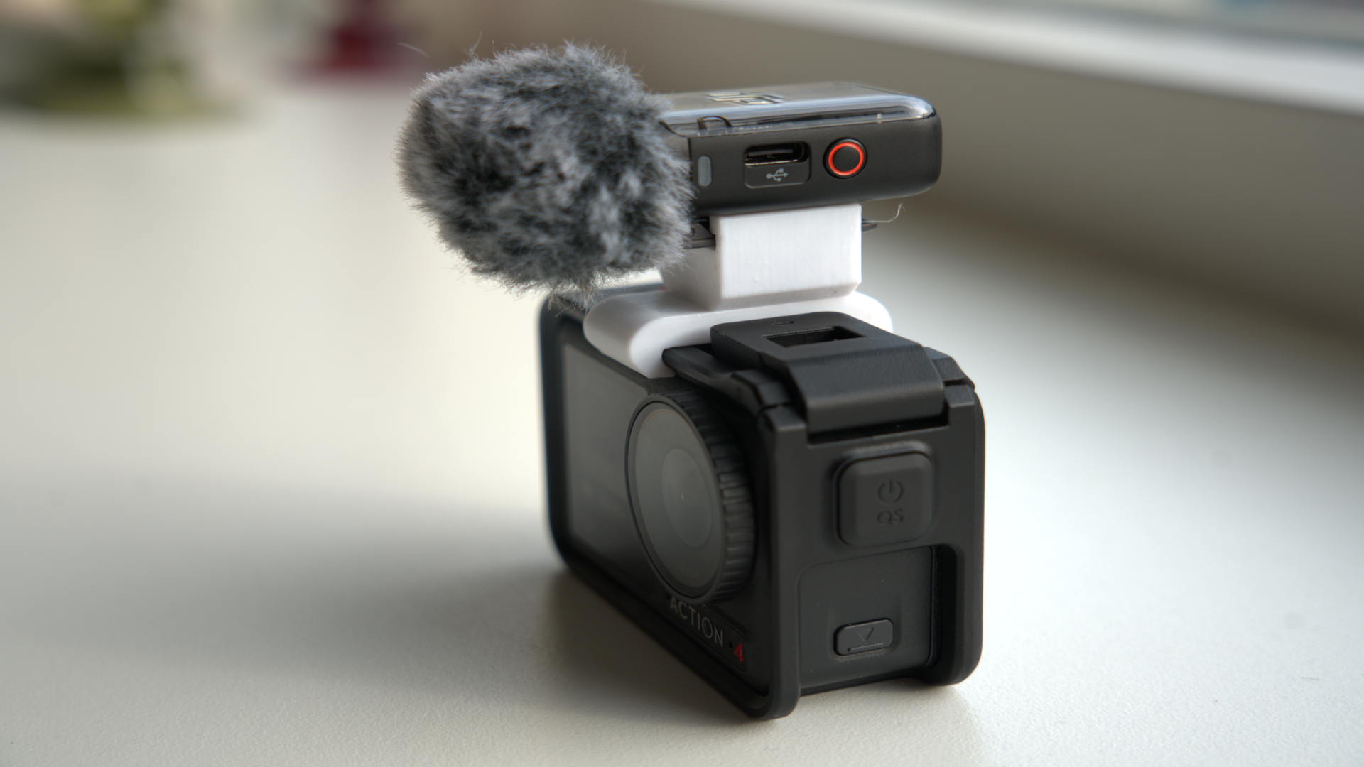 DJI Action 4 - DJI Mic 2 Mount