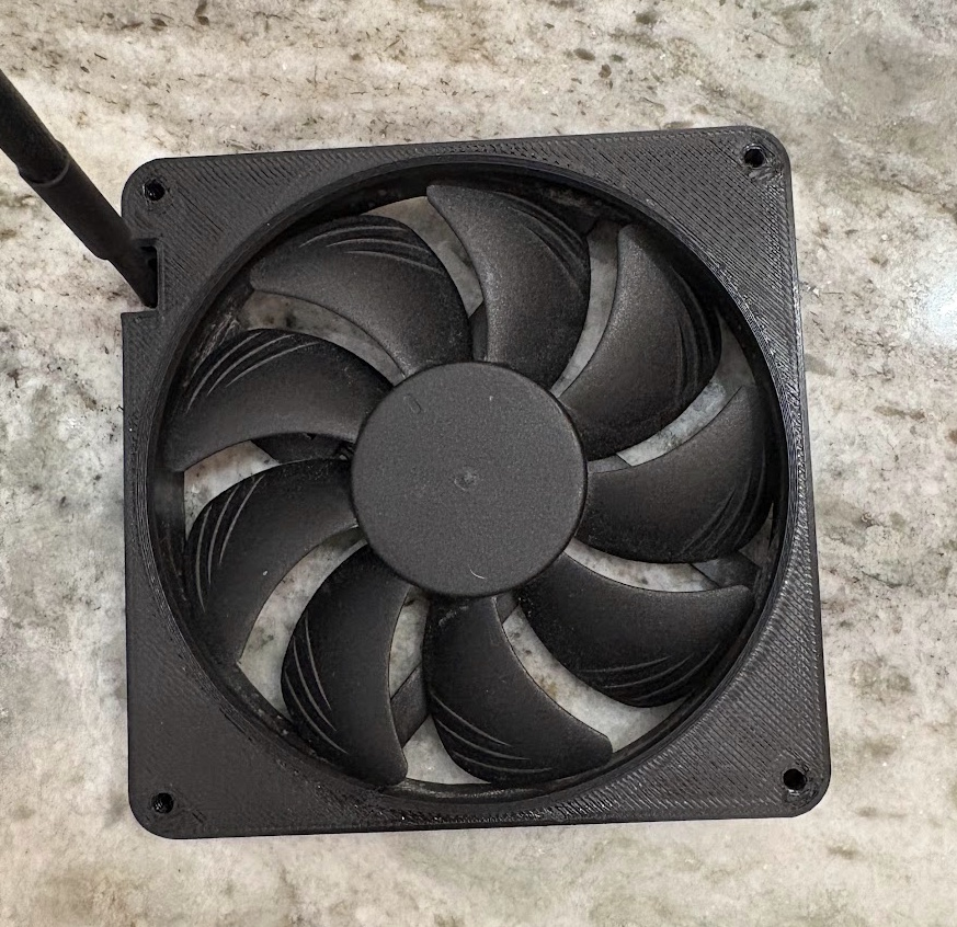 Threaded Back for 92mm Fan - #6-32