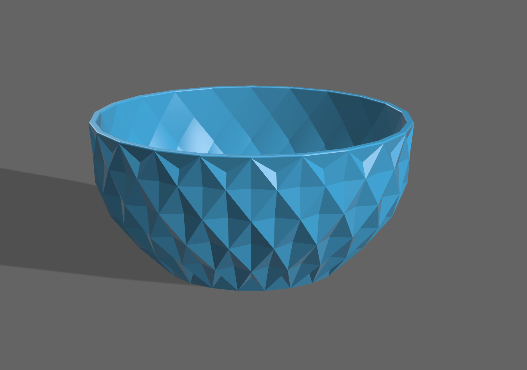 Diamond Pyramidal Faceted Bowl (innie)