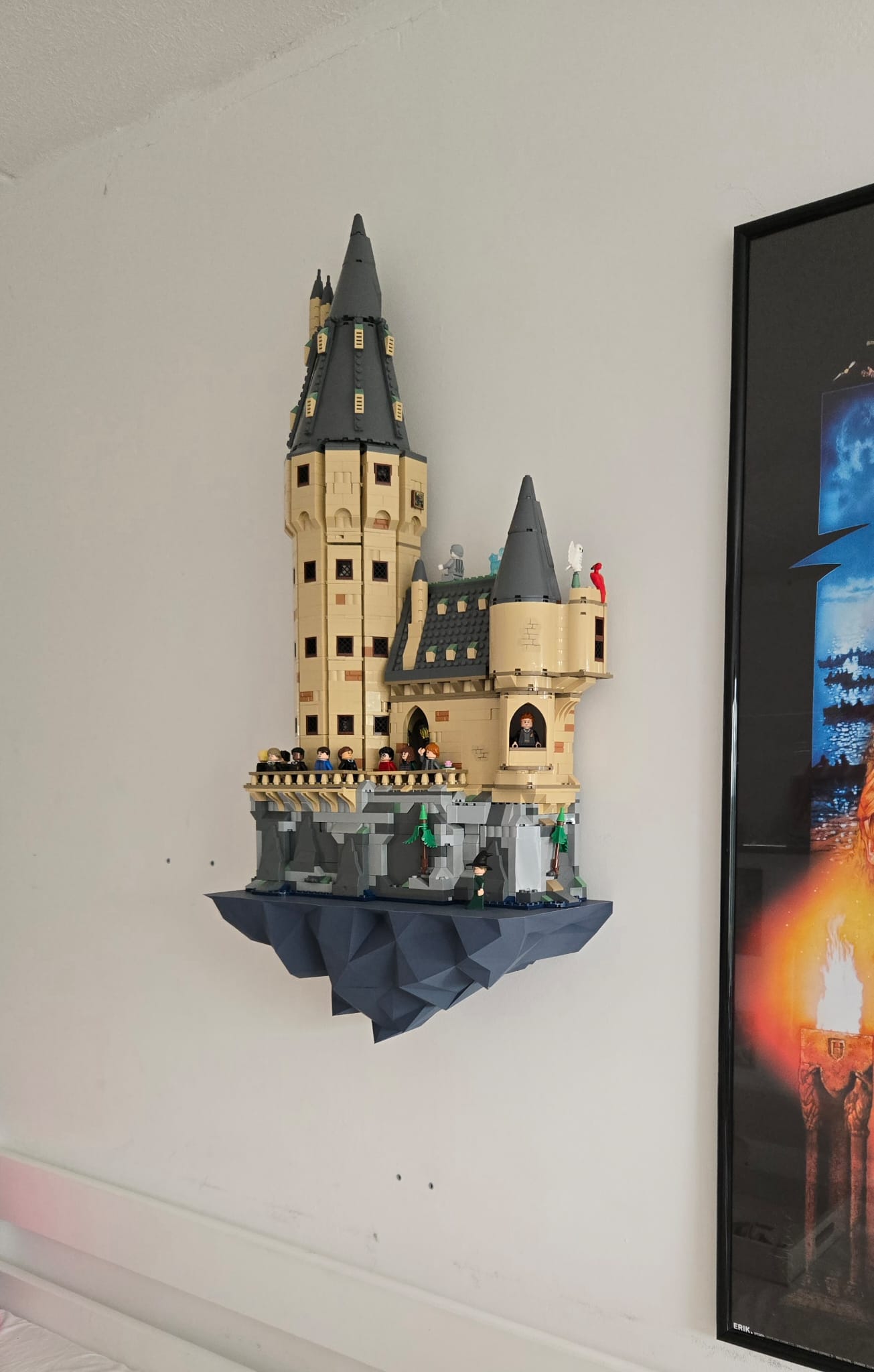 Floating Rock Shelf — Low-Poly Wall Display | 3 Sizes