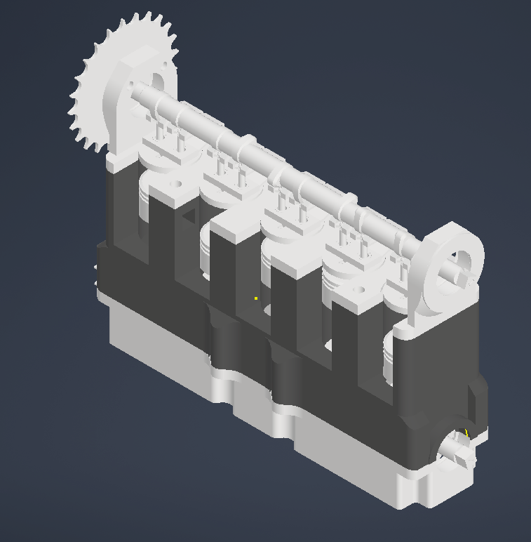 I5 Inline Engine Model | Functional Pistons, Valves & Timing Chain — miniatura 7