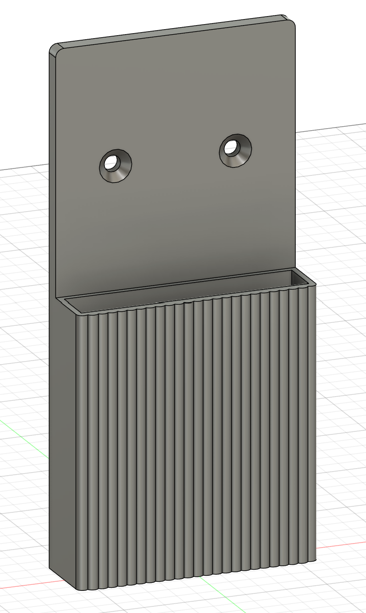 Miniatura 4 do modelo 3D Ribbed LED Controller Holder
