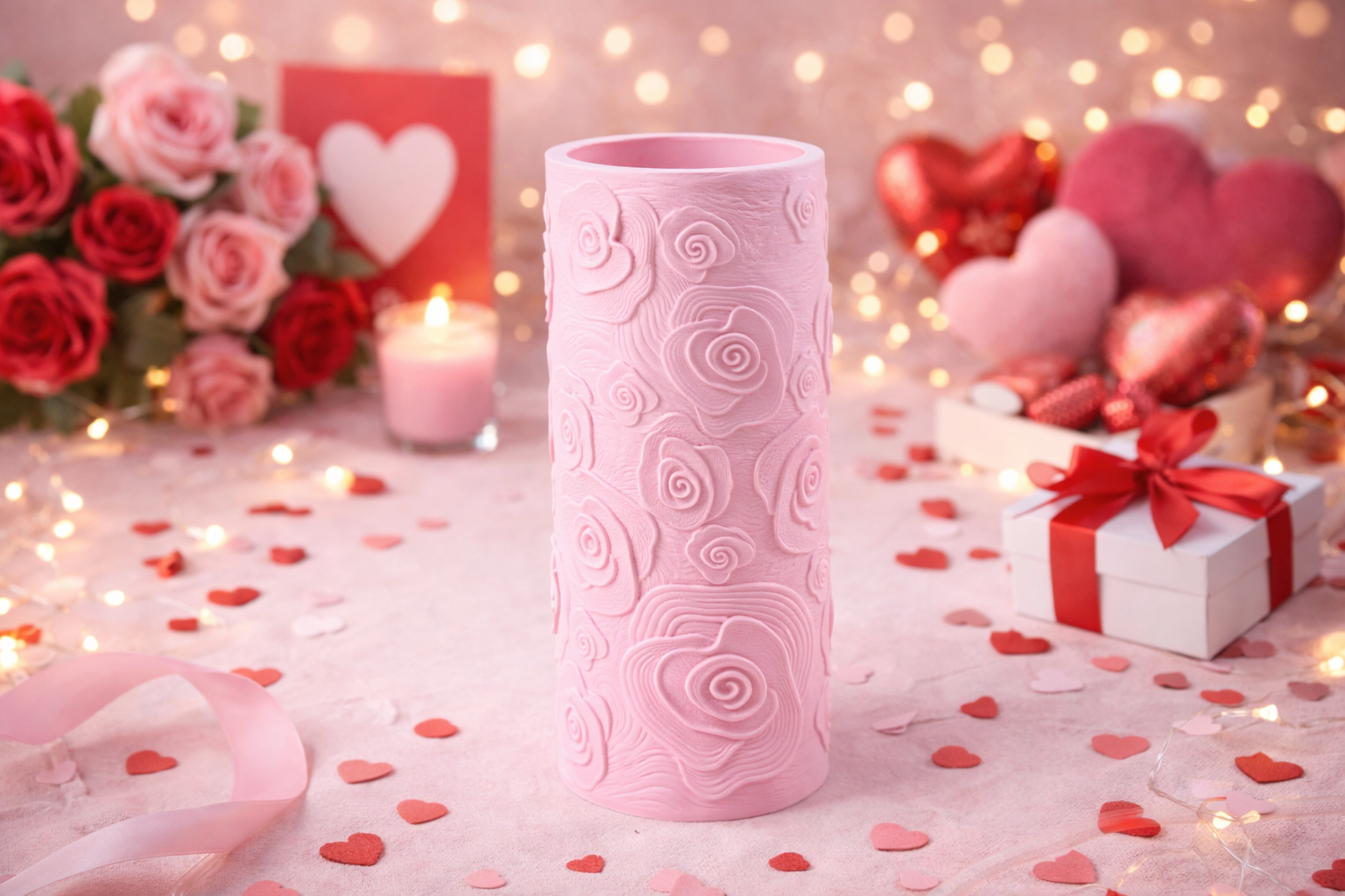Rose Relief Vase