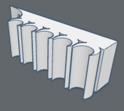 5-slot cable holder with optional 3M screw holes