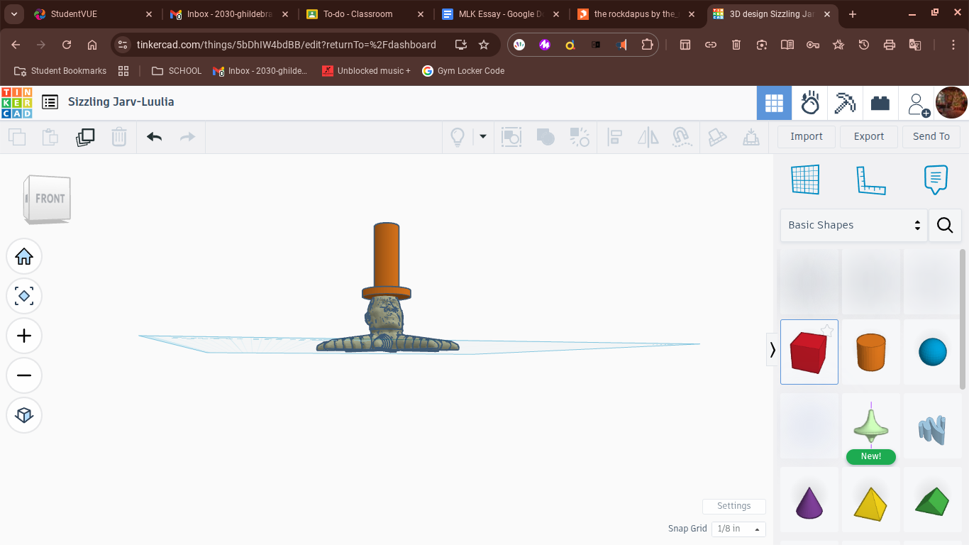The rock tapus with a top hat