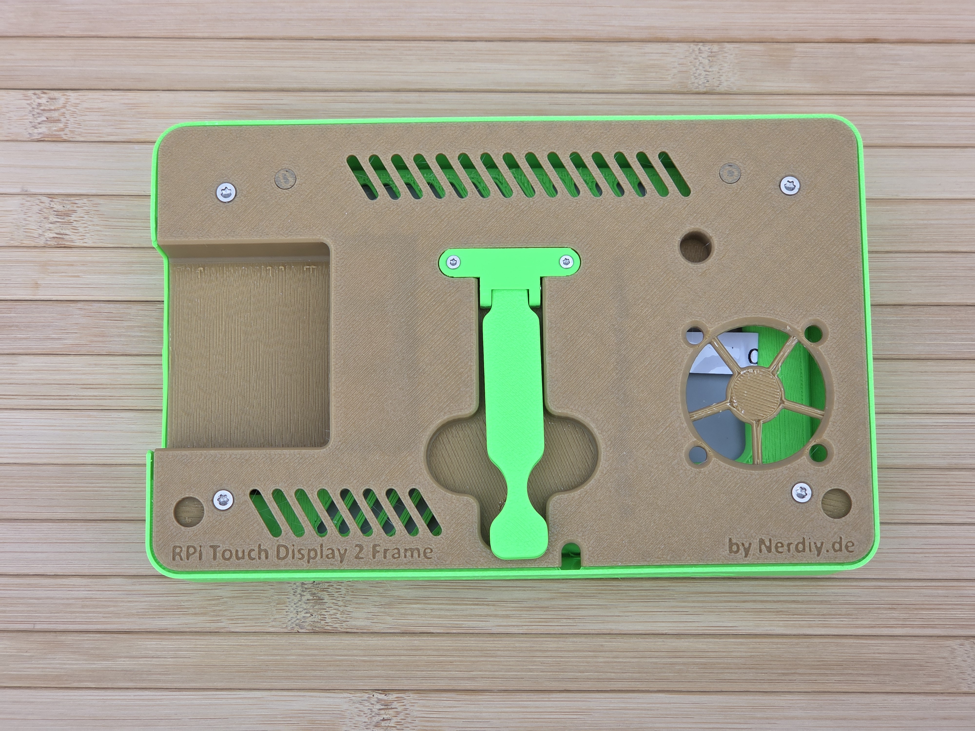 Raspberry Pi 7" Touch Display 2 Frame for RaspberryPi 4 - Horizontal - incl. Cutout - by Nerdiy.de — miniatura 11