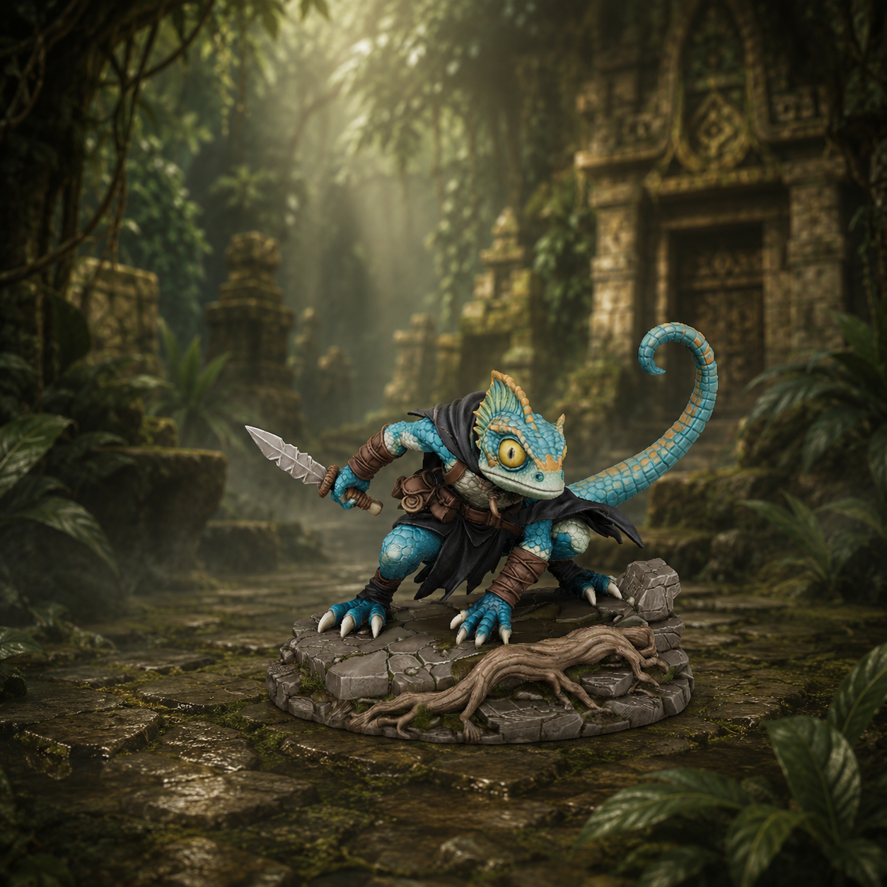 Vhorlath Realms – Reptilian – Venomshade Assassin (Dark Fantasy 3D Printable Miniature STL)