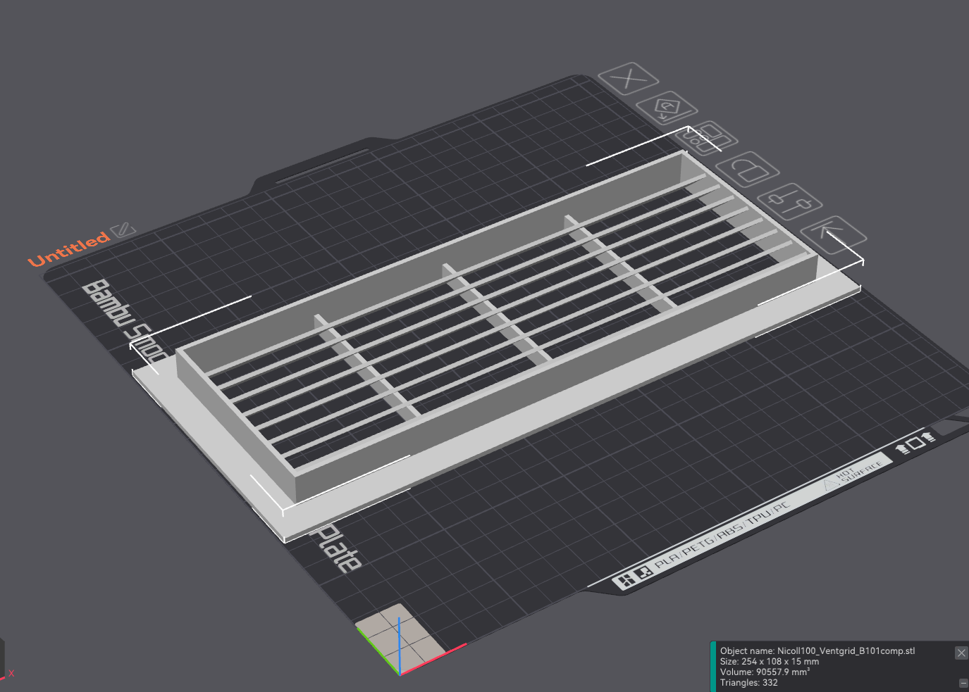 Nicoll 100 Ventilation Grid - Model B101