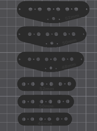 Single coil guitar pickup bobbin Stratocaster etc. 3D model